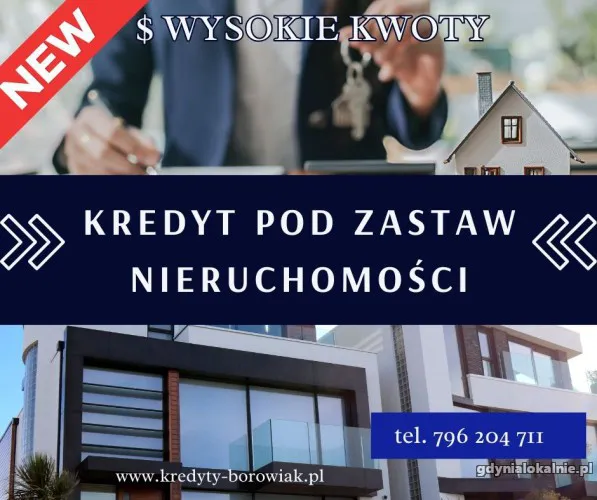 KREDYT POD ZABEZPIECZENIE NIERUCHOMOŚCI DLA FIRM,WYSOKIE KWOTY!