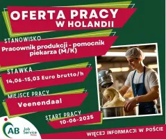Pracownik produkcji - pomocnik piekarza (M/K) Pracownik produkcji - pomocnik piekarza (M/K)